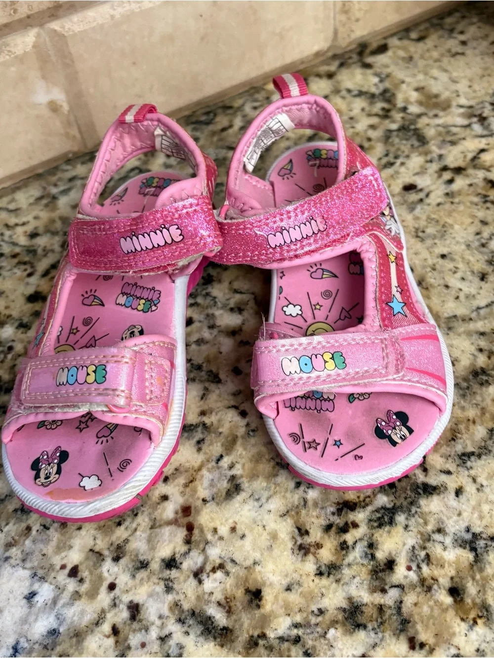 Pink Glitter Kids Sandals